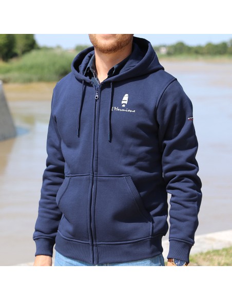 Sweat zippé Navire Mixte l'Hermione