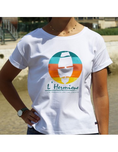 Tee-Shirt Blanc l'Hermione Femme Collection Limitée