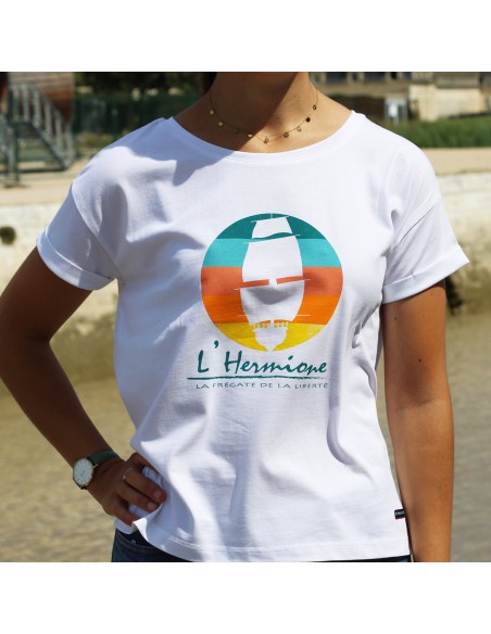 Tee-Shirt Blanc l'Hermione Femme Collection Limitée