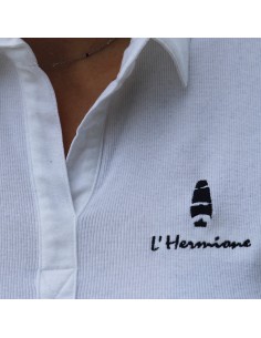 Polo Blanc Femme l'Hermione en S 2