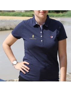 Polo Marine Broderie Dorée de l'Hermione