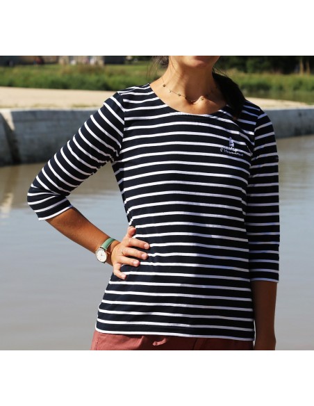 Marinière Manches 3/4 "Cap Coz" Femme L'Hermione