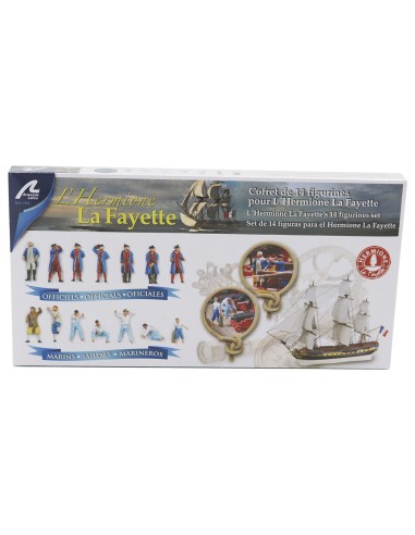 Coffret de 14 figurines pour l'Hermione La Fayette