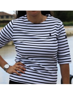 Marinière "Cancale" L'Hermione Blanc/Rich Navy