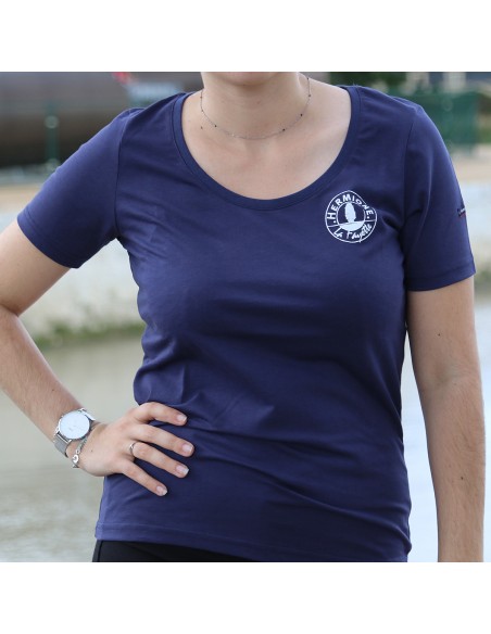 Tee-Shirt Marine Avec le Logo l'Hermione La Fayette