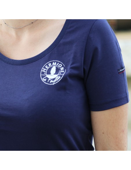 Tee-Shirt Marine Avec le Logo l'Hermione La Fayette
