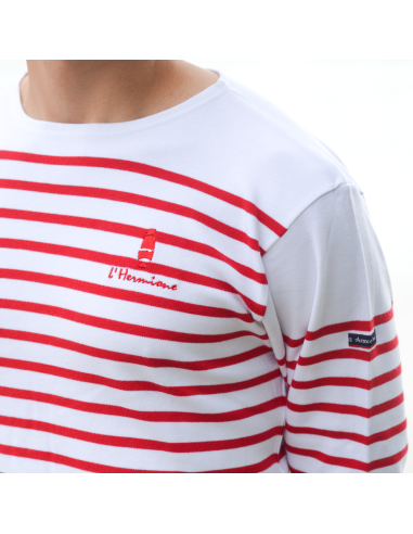 Marinière "Amiral" Blanc Braise L'Hermione