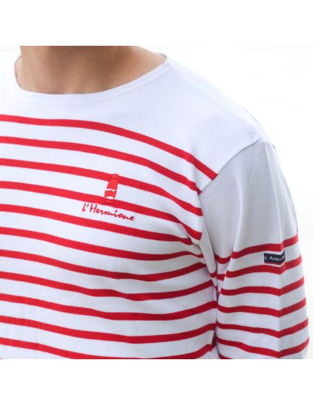 Marinière "Amiral" Blanc Braise L'Hermione