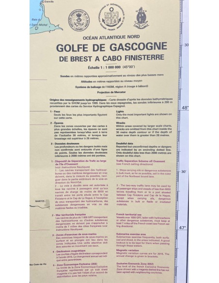Carte de Navigation De l'Hermione "Les Enfants au Bord de Mer""