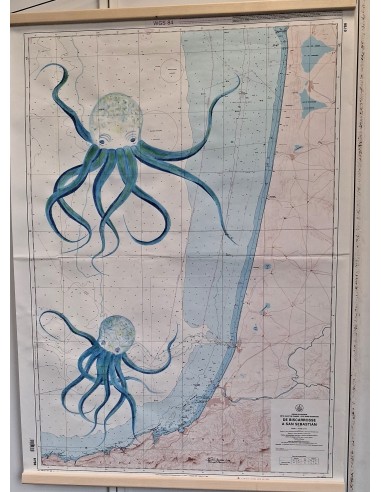 Carte de Navigation De l'Hermione "Les Pieuvres"