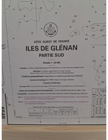 Carte de Navigation De l'Hermione "LA PÊCHE A...