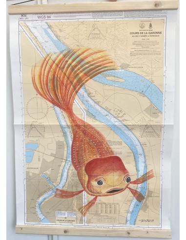 Carte de Navigation De l'Hermione "Le Rouget...