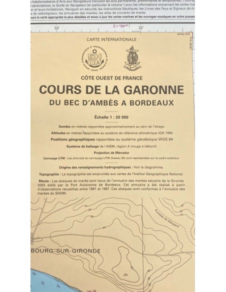 Carte de Navigation De l'Hermione "Le Rouget Grondin "