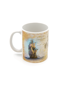 Mug cartographie vintage l'Hermione 2