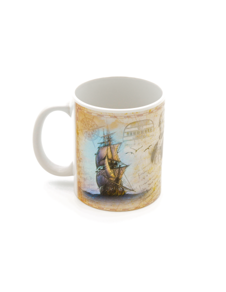 Mug cartographie vintage l'Hermione