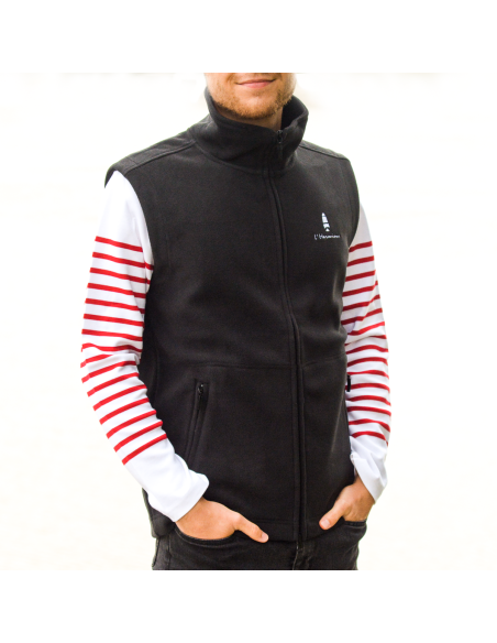 Polaire Noire sans manche l'Hermione Mixte