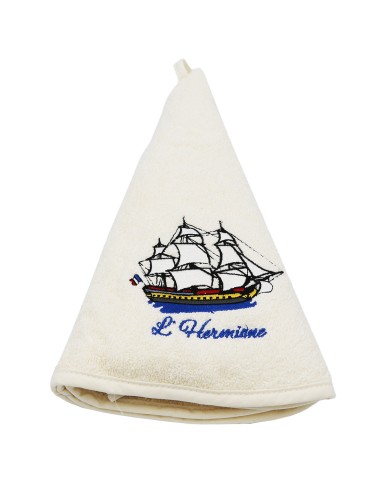 Torchon à mains Bateau Brodé