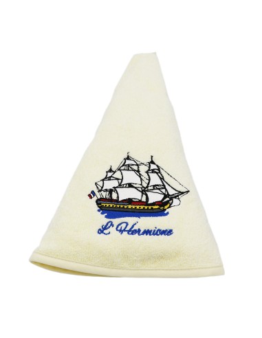 Torchon à mains Bateau Brodé